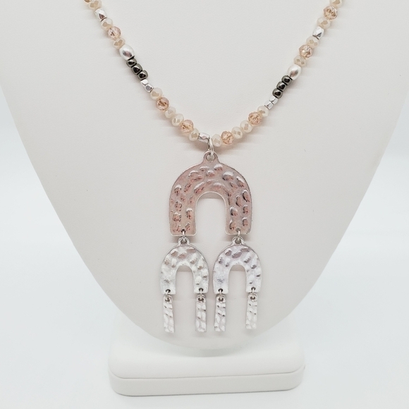 ROMOLO STITCH FIX LONG SILVER NECKLACE BEADS - Picture 2 of 10